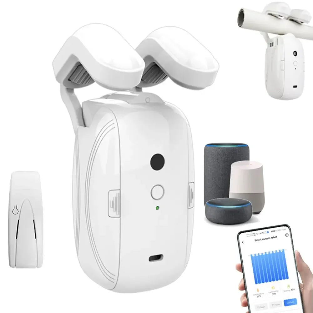 Smart automatic curtain opener - Open curtains with phone or voice in seconds