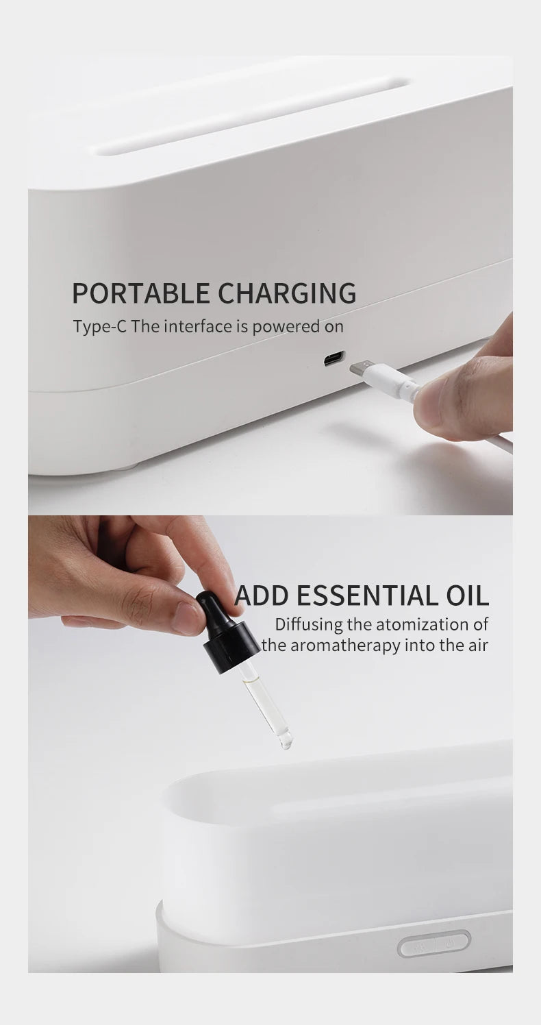 Flame Diffuser Humidifier 7 Colors Light Changing Essential Oil Diffusers Aromatherapy Diffusers for Home Office Bedroom