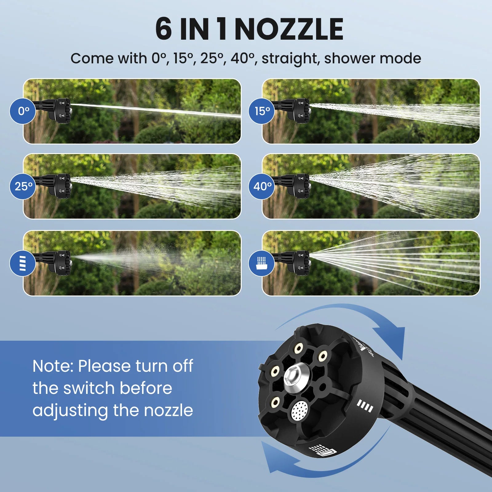 60Bar car water gun home garden cleaning tools 6 in 1 versatile high pressure cleaning machine Home car wash for washing cars