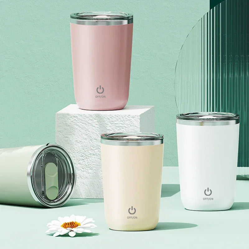 Automatic Self-contact Cup, 304 Stainless Steel Rechargeable Magnetic Cup, Smart Stirrer, Water Bottle Mugs