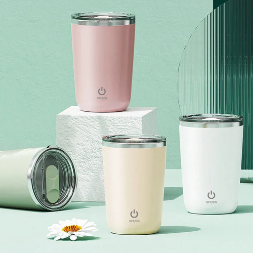Automatic Self-contact Cup, 304 Stainless Steel Rechargeable Magnetic Cup, Smart Stirrer, Water Bottle Mugs