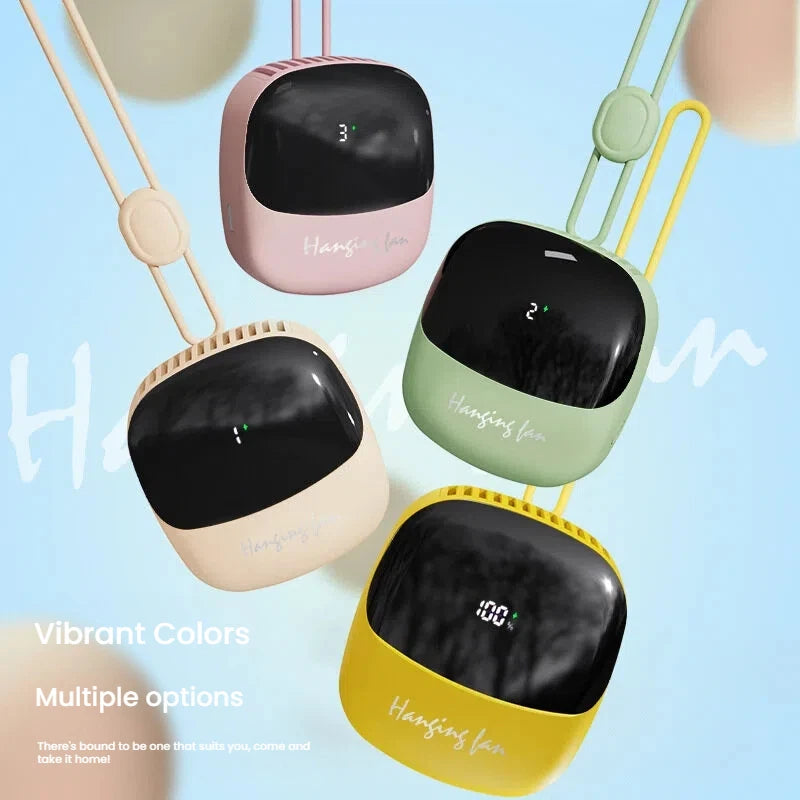 Portable Bladeless Neck Fan _Hands -free Rechargeable Personal cooling fan