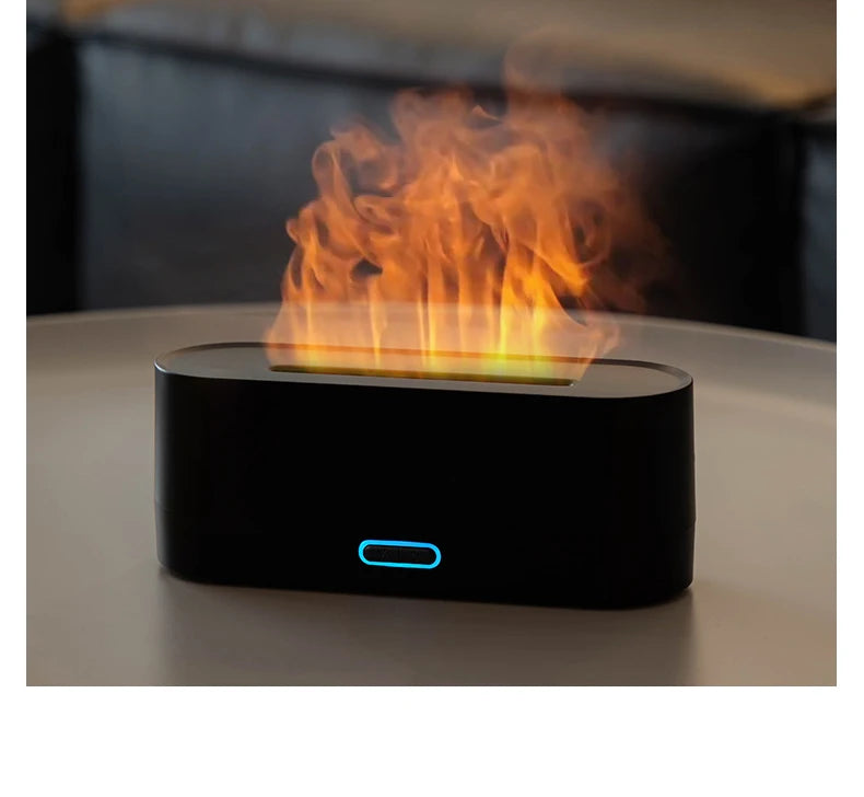 Flame Diffuser Humidifier 7 Colors Light Changing Essential Oil Diffusers Aromatherapy Diffusers for Home Office Bedroom