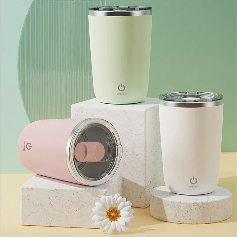 Automatic Self-contact Cup, 304 Stainless Steel Rechargeable Magnetic Cup, Smart Stirrer, Water Bottle Mugs