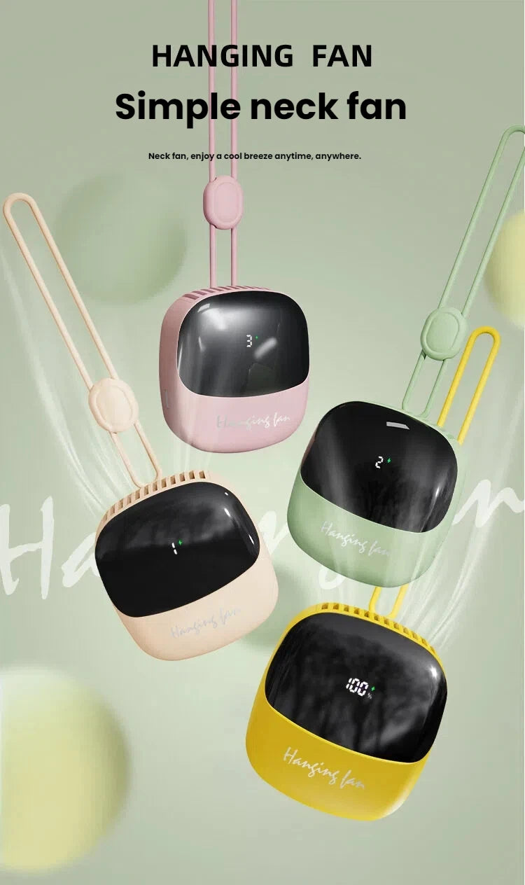 Portable Bladeless Neck Fan _Hands -free Rechargeable Personal cooling fan