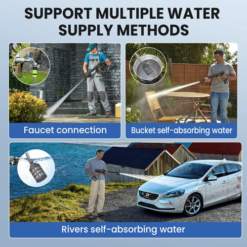 60Bar car water gun home garden cleaning tools 6 in 1 versatile high pressure cleaning machine Home car wash for washing cars