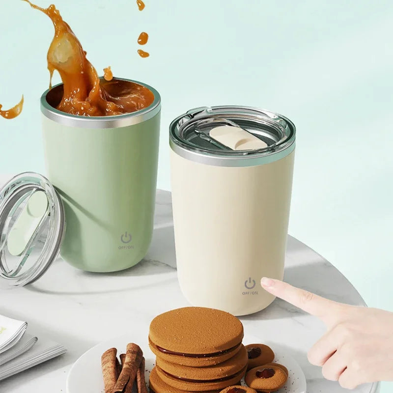 Automatic Self-contact Cup, 304 Stainless Steel Rechargeable Magnetic Cup, Smart Stirrer, Water Bottle Mugs
