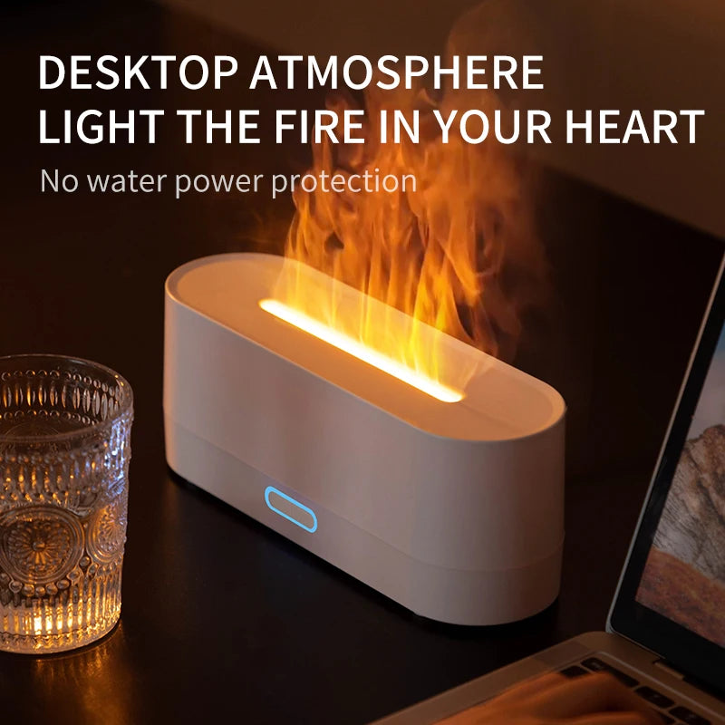 Flame Diffuser Humidifier 7 Colors Light Changing Essential Oil Diffusers Aromatherapy Diffusers for Home Office Bedroom