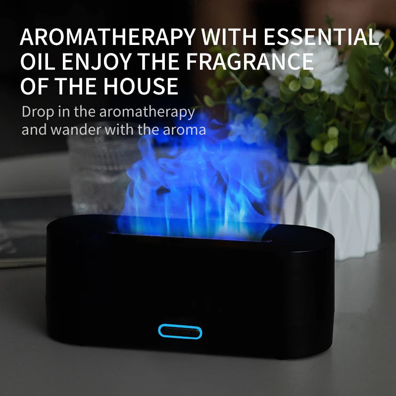 Flame Diffuser Humidifier 7 Colors Light Changing Essential Oil Diffusers Aromatherapy Diffusers for Home Office Bedroom