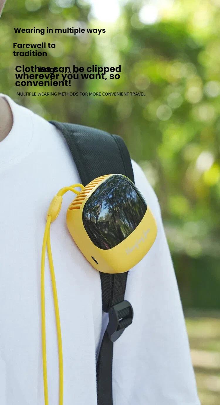 Portable Bladeless Neck Fan _Hands -free Rechargeable Personal cooling fan