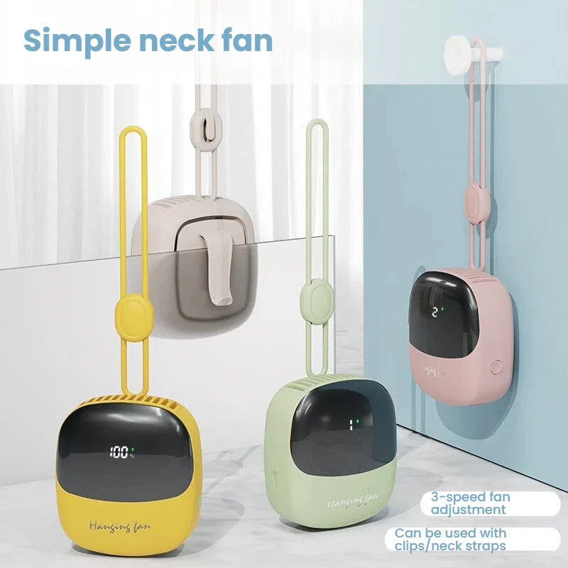 Portable Bladeless Neck Fan _Hands -free Rechargeable Personal cooling fan