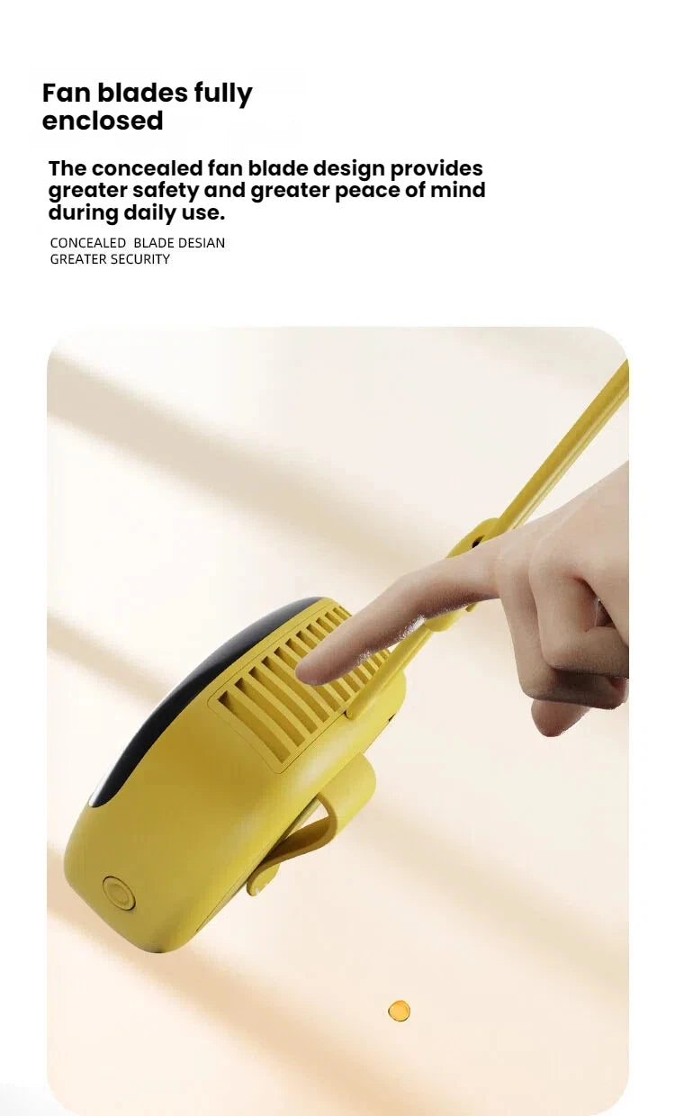 Portable Bladeless Neck Fan _Hands -free Rechargeable Personal cooling fan