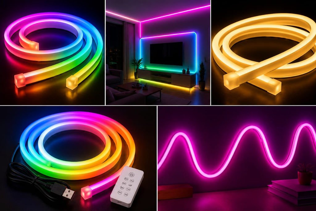 5M RGB Neon Strip LED Light-USB powered with Remote Control