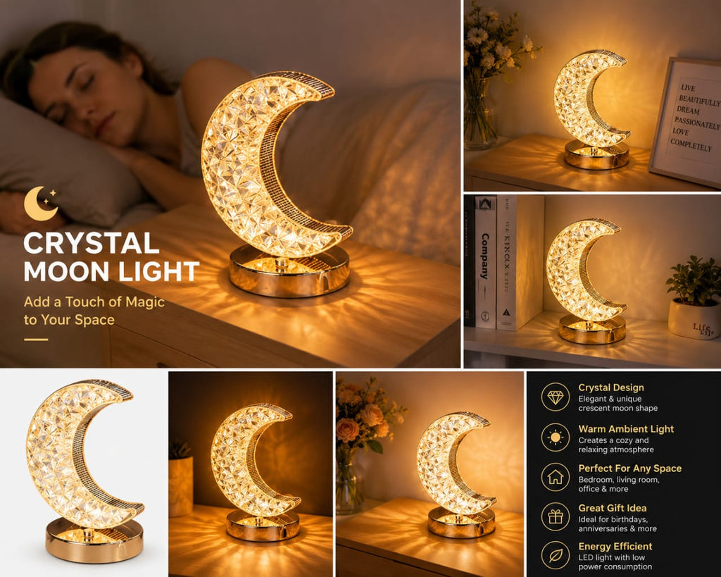 Rechargeable Crystal Moon Light